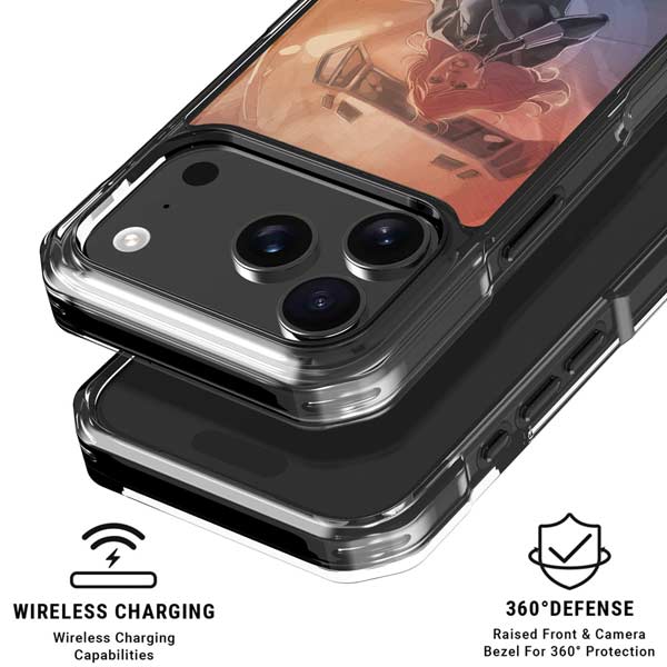 Marvel Black Widow Running iPhone 17 Pro Clear Case
