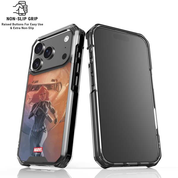 Marvel Black Widow Running iPhone 17 Pro Clear Case