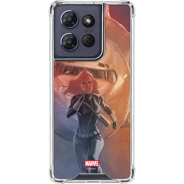 Marvel Black Widow Running Moto G Power 5G (2025) Clear Case