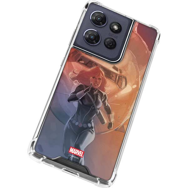 Marvel Black Widow Running Moto G Power 5G (2025) Clear Case