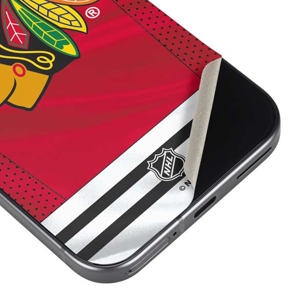 NHL Blackhawks Red Stripes Google Pixel 10 Pro XL Skin