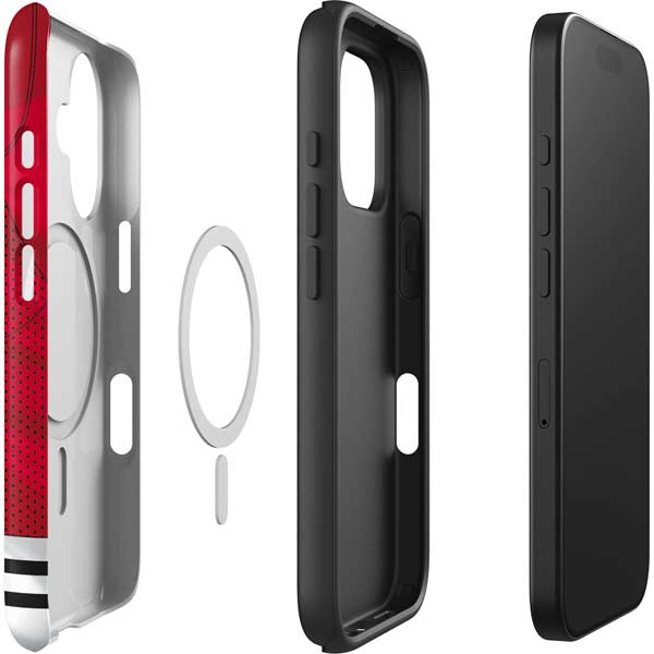 NHL Blackhawks Red Stripes iPhone 16 Plus Magsafe Impact Case