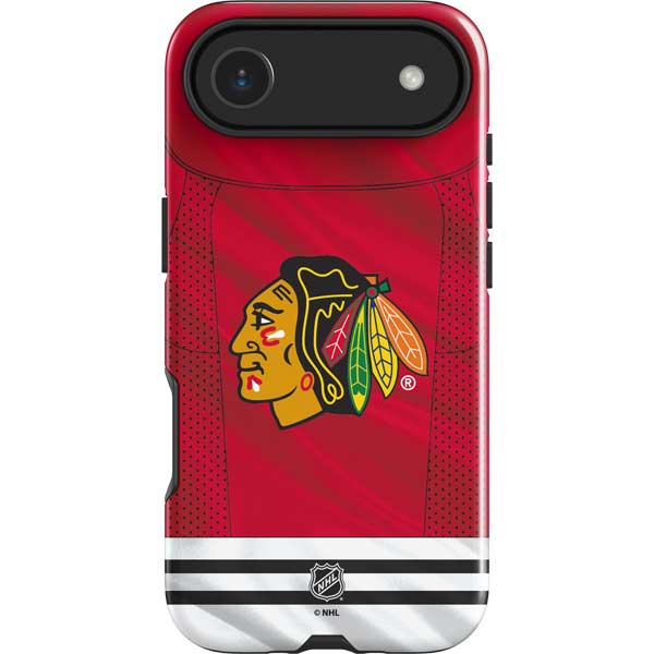 NHL Blackhawks Red Stripes iPhone 17 Air Impact Case