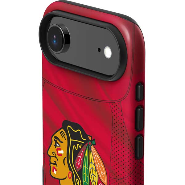 NHL Blackhawks Red Stripes iPhone 17 Air Impact Case