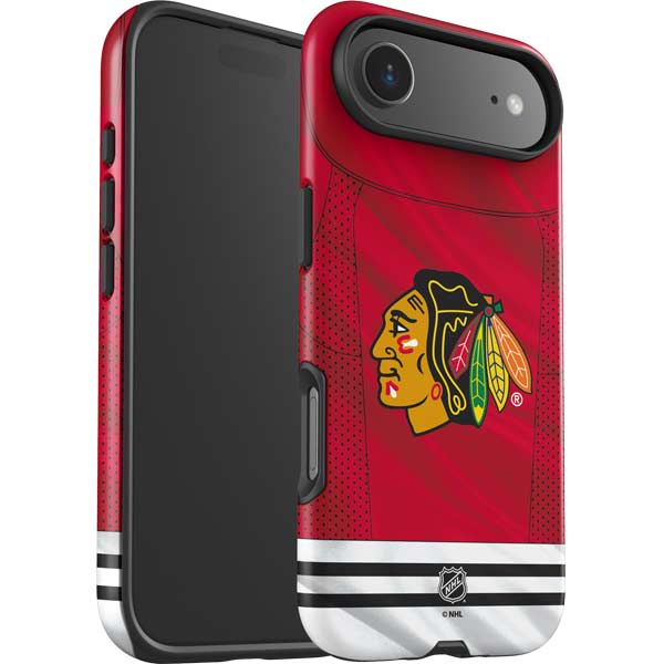 NHL Blackhawks Red Stripes iPhone 17 Air Impact Case