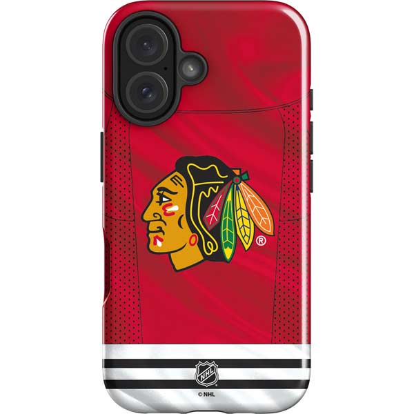 NHL Blackhawks Red Stripes iPhone 17 Impact Case