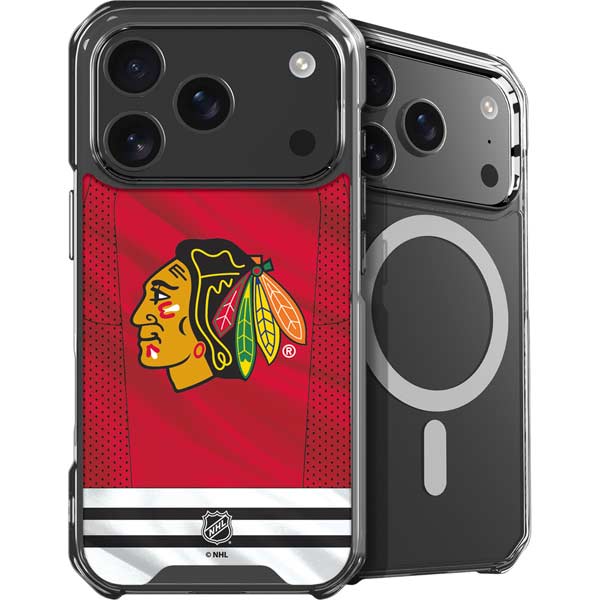 NHL Blackhawks Red Stripes iPhone 17 Pro MagSafe Case