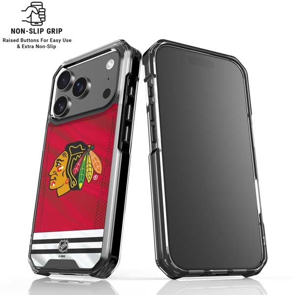 NHL Blackhawks Red Stripes iPhone 17 Pro MagSafe Case