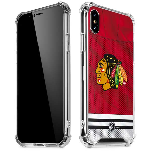 NHL Blackhawks Red Stripes iPhone X/XS Clear Case