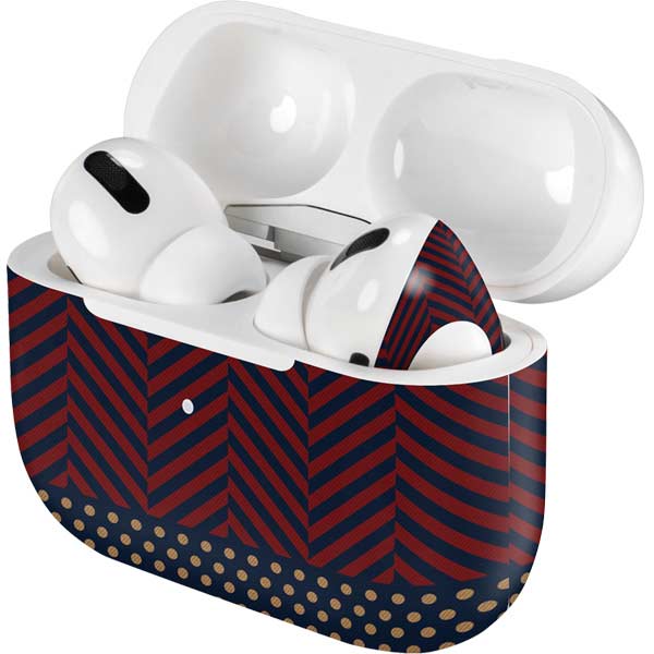 Blocked Polka Dot Chevron AirPods Skins