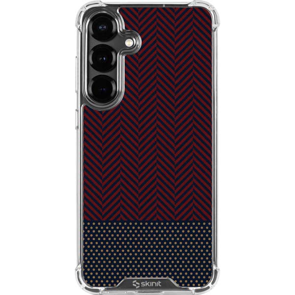 Blocked Polka Dot Chevron Galaxy S26 Plus Clear Case
