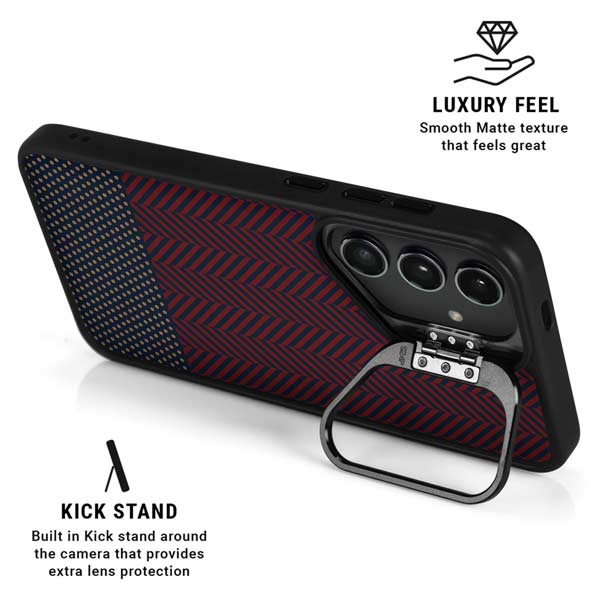 Blocked Polka Dot Chevron Galaxy S26 Ultra Kickstand Case