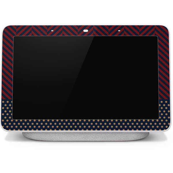 Blocked Polka Dot Chevron Google Home Hub Skin