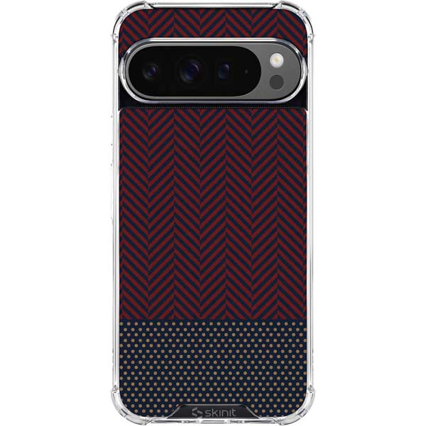 Blocked Polka Dot Chevron Google Pixel 10 Pro XL Clear Case