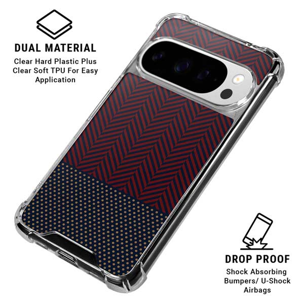 Blocked Polka Dot Chevron Google Pixel 10 Pro XL Clear Case