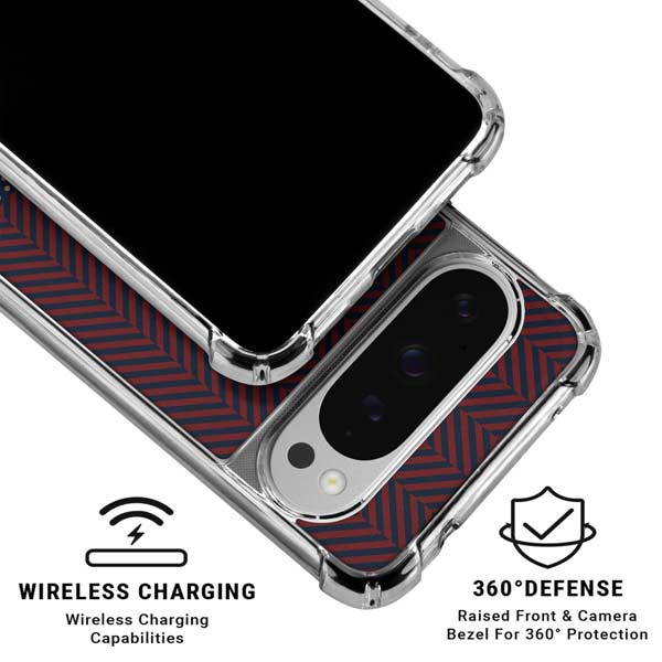 Blocked Polka Dot Chevron Google Pixel 10 Pro XL Clear Case