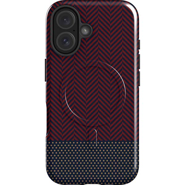 Blocked Polka Dot Chevron iPhone 16 Magsafe Impact Case