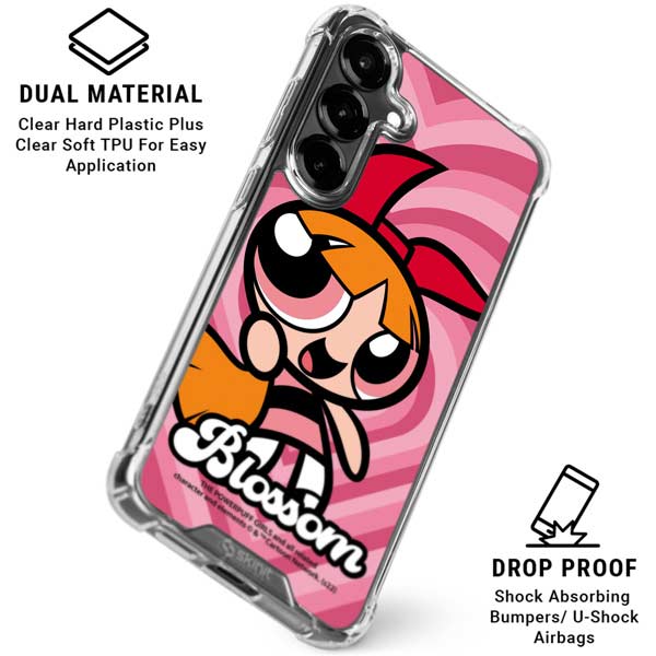 Cartoon Network Powerpuff Girls Blossom Pink Hearts Galaxy S26 Clear Case