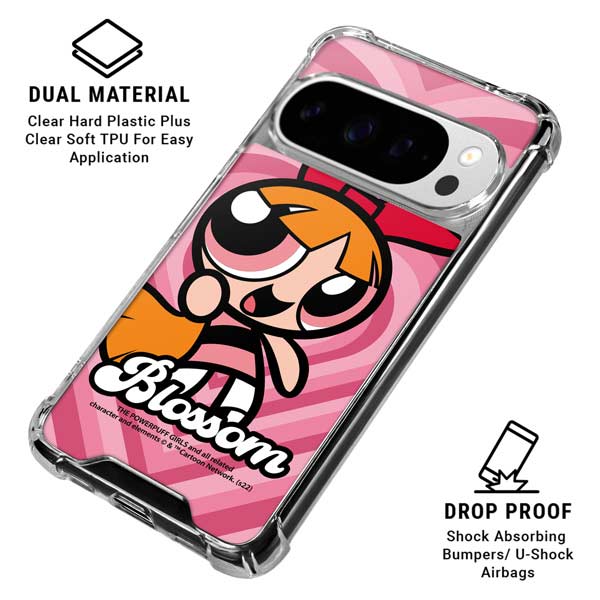 Cartoon Network Powerpuff Girls Blossom Pink Hearts Google Pixel 10 Pro Clear Case