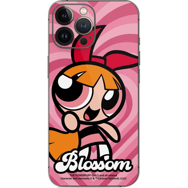 Cartoon Network Powerpuff Girls Blossom Pink Hearts iPhone 15 Pro Max Skin