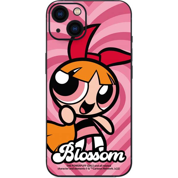 Cartoon Network Powerpuff Girls Blossom Pink Hearts iPhone 15 Skin