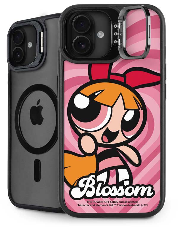 Cartoon Network Powerpuff Girls Blossom Pink Hearts iPhone 16 Kickstand Case