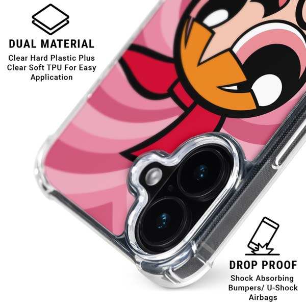 Cartoon Network Powerpuff Girls Blossom Pink Hearts iPhone 16 MagSafe Case