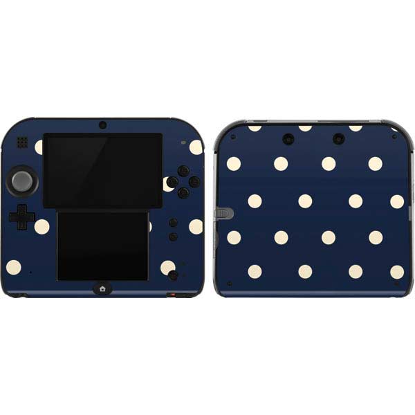 Blue and Cream Polka Dots Nintendo Skins