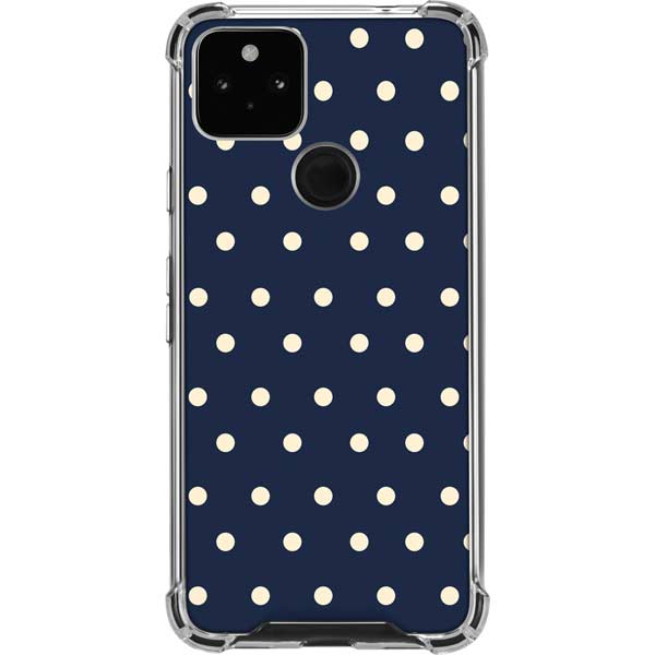Blue and Cream Polka Dots Pixel Cases