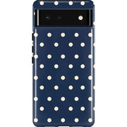 Blue and Cream Polka Dots Pixel Cases