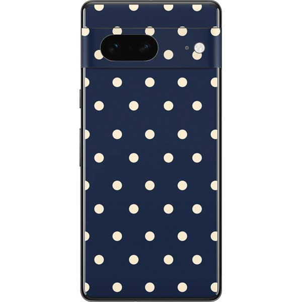 Blue and Cream Polka Dots Pixel Skins