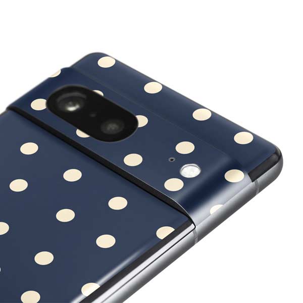 Blue and Cream Polka Dots Pixel Skins