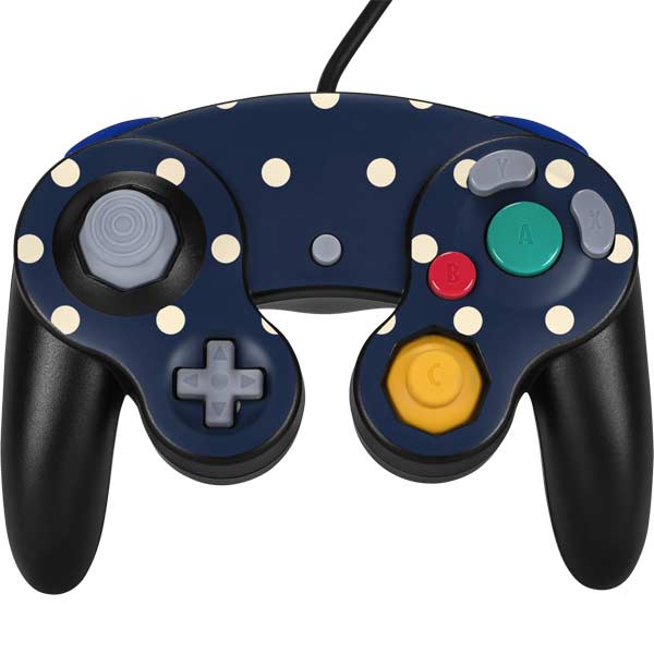 Blue and Cream Polka Dots Nintendo Skins