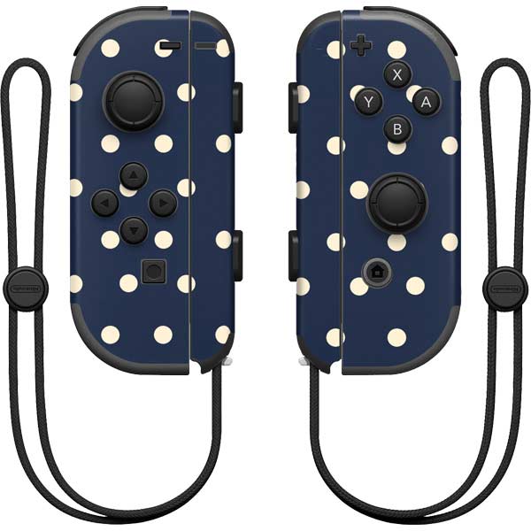 Blue and Cream Polka Dots Nintendo Skins