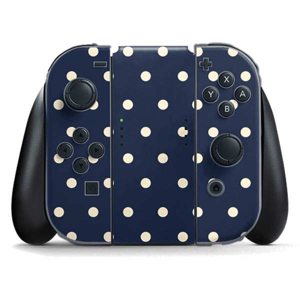 Blue and Cream Polka Dots Nintendo Skins