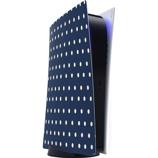 Blue and Cream Polka Dots PlayStation PS5 Skins