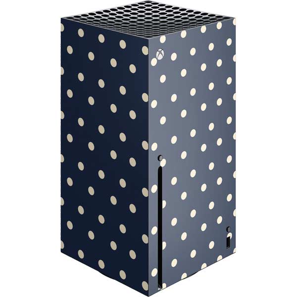 Blue and Cream Polka Dots Xbox Series X Skins