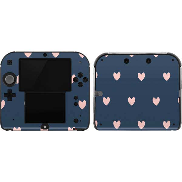 Blue and Pink Hearts Nintendo Skins
