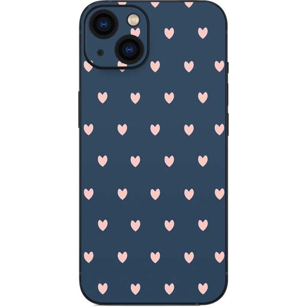 Blue and Pink Hearts iPhone Skins