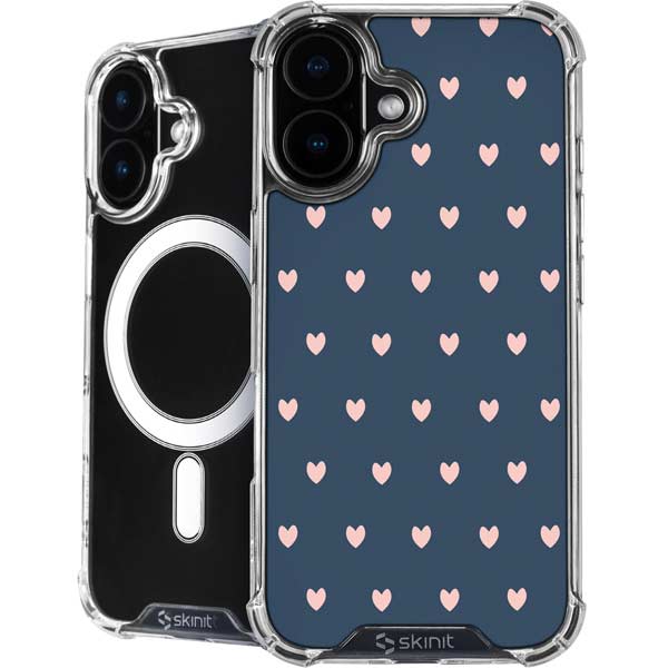 Blue and Pink Hearts iPhone 17 MagSafe Case