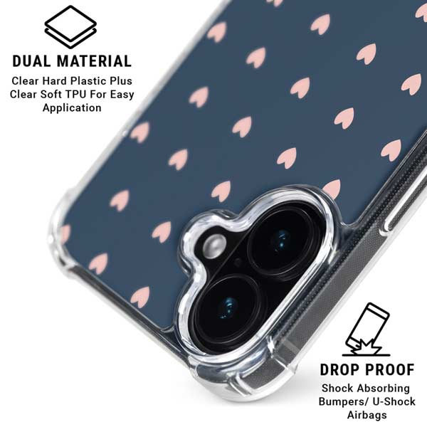 Blue and Pink Hearts iPhone 17 MagSafe Case