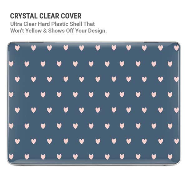 Blue and Pink Hearts MacBook Cases
