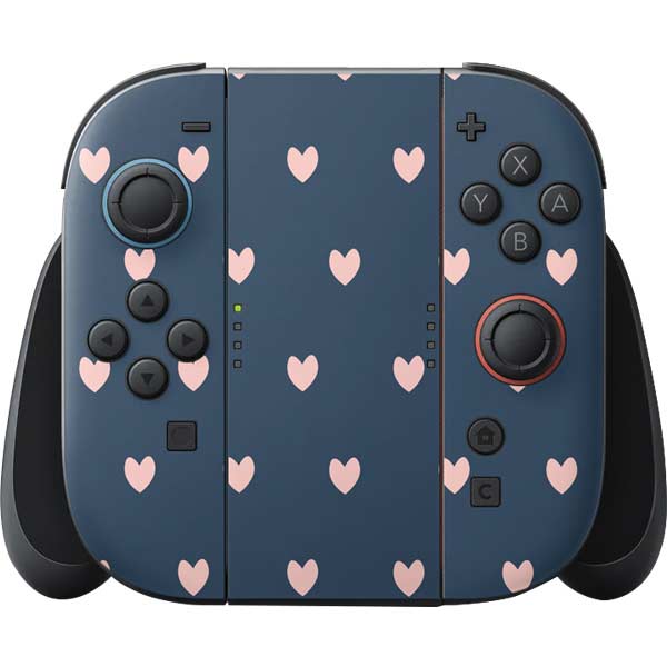 Blue and Pink Hearts Nintendo Skins