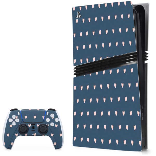 Blue and Pink Hearts PlayStation PS5 Skins