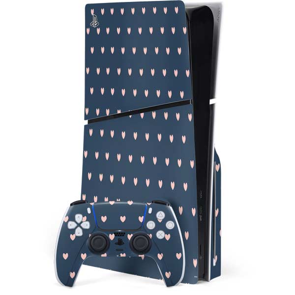 Blue and Pink Hearts PlayStation PS5 Skins
