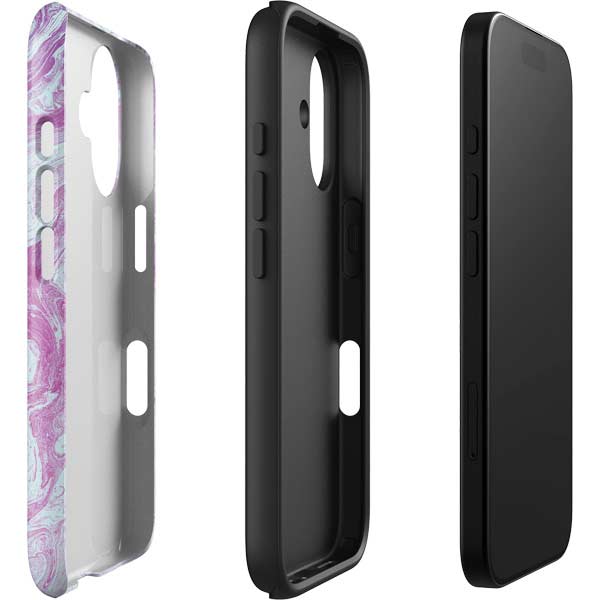 Blue and Purple Marble iPhone 17 Impact Case