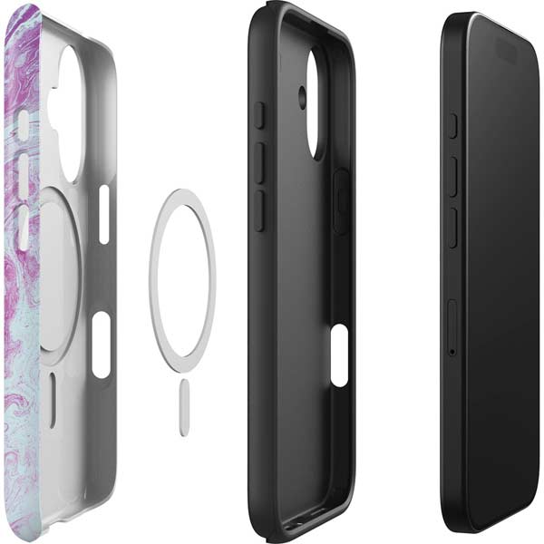 Blue and Purple Marble iPhone 17 Magsafe Impact Case