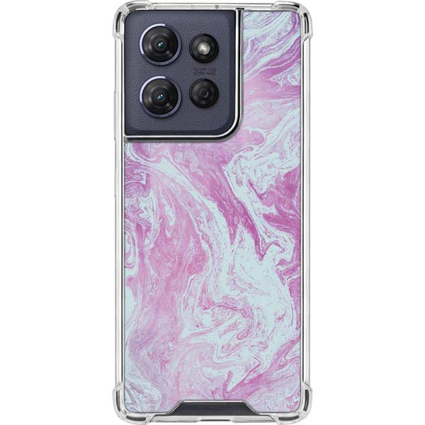Blue and Purple Marble Moto G Play 5G (2025) Clear Case