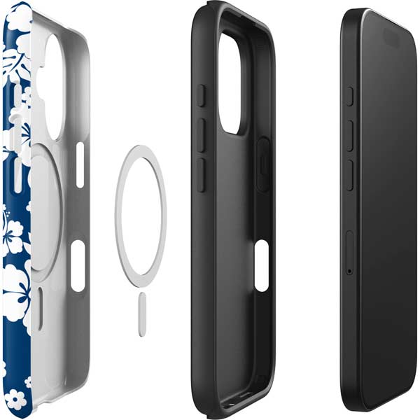 Blue and White iPhone 16 Plus Magsafe Impact Case