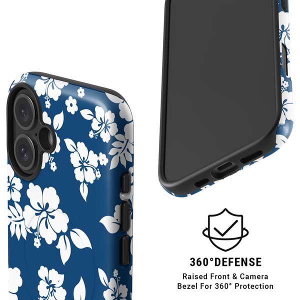 Blue and White iPhone 16 Plus Magsafe Impact Case